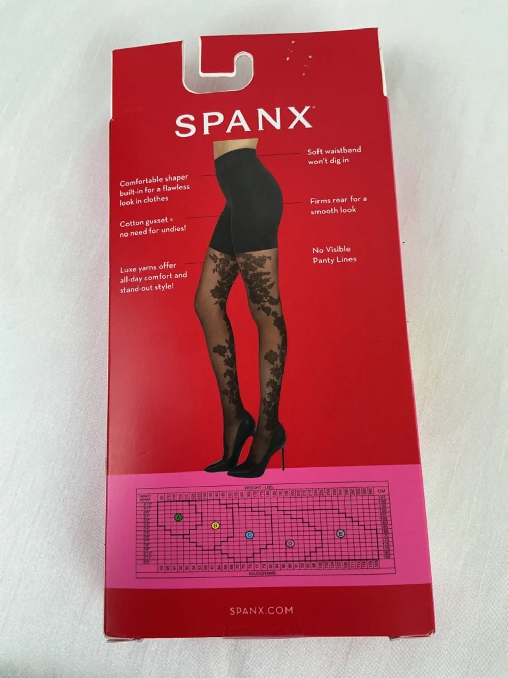NWT - SPANX - Tight-End Tights®, Floral - Very Black - Size: B